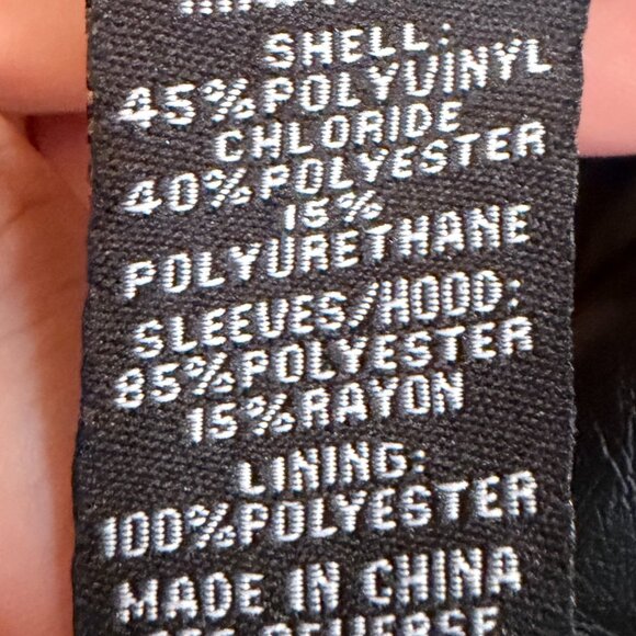 J2 Black Faux Leather Moto Jacket Size Large - Picture 6 of 10